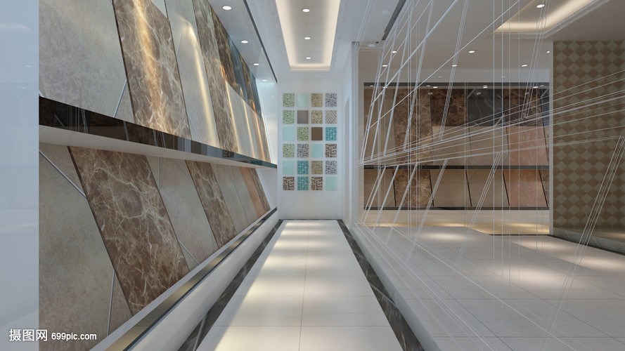 瓷磚墻紙建材專賣店裝修效果圖 打造裝飾材料批發新體驗